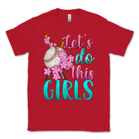 Red let's do this girls baseball Classic Tee - BundleAndBundleShop