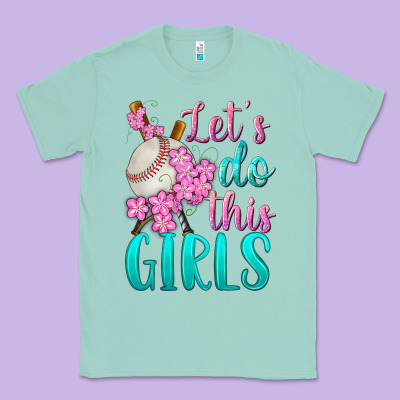 Let's Do This Girls Baseball Classic Tee Designed By Bundleandbundleshop