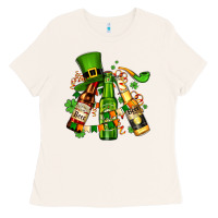 St Patrick's Beers Flags And Hat Ladies Tee | Teevron