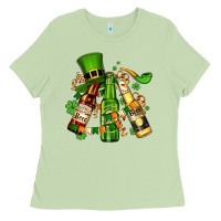 Matcha st patrick's beers flags and hat Ladies Tee - AdoDesignShop