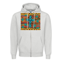 Dove Grey western gemstone cross sunflowers leopard serape glitter wooden tumble Zipper Hoodie - Artiststas