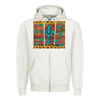 Oatmeal Heather western gemstone cross sunflowers leopard serape glitter wooden tumble Zipper Hoodie - Artiststas