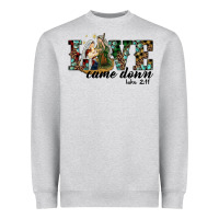 Heather Grey love came down holy family Heavyweight Sweatshirt - RanaPortraitStore