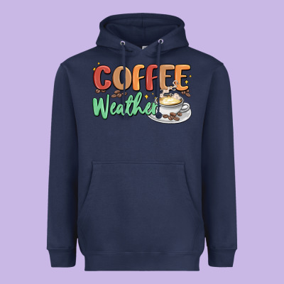 Coffee Weather Heavyweight Hoodie Designed By Maliassmallbusiness