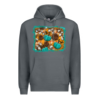 Rock fall pumpkin distressed background Premium Hoodie - BundleAndBundleShop