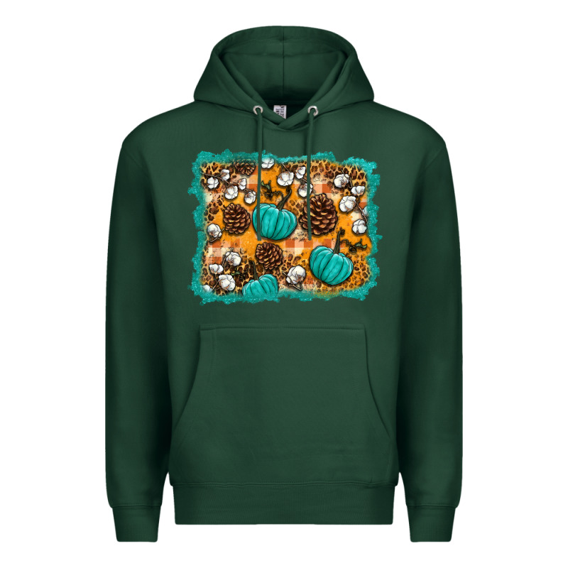 Fall Pumpkin Distressed Background Premium Hoodie by BundleAndBundleShop | Teevron