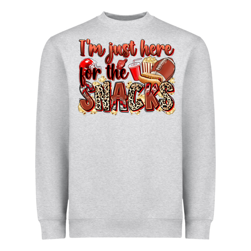 I'm Just Here For The Snacks American Football Heavyweight Sweatshirt by Zillion Design Studio | Teevron