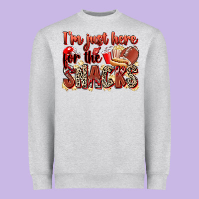 I'm Just Here For The Snacks American Football Heavyweight Sweatshirt Designed By Zillion Design Studio