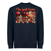 Navy i'm just here for the snacks american football Heavyweight Sweatshirt - Zillion Design Studio