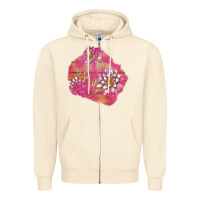 Sandshell v.d  lavender and lotus patches Zipper Hoodie - AdoDesignShop