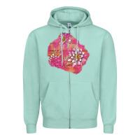 Seafoam v.d  lavender and lotus patches Zipper Hoodie - AdoDesignShop