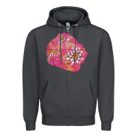 Smoke v.d  lavender and lotus patches Zipper Hoodie - AdoDesignShop
