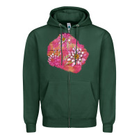 Sports Green v.d  lavender and lotus patches Zipper Hoodie - AdoDesignShop