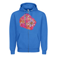 True Royal v.d  lavender and lotus patches Zipper Hoodie - AdoDesignShop