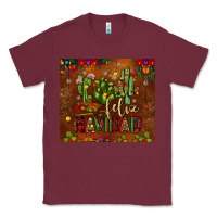 Burgundy feliz navidad cactus Classic Tee - JahusDesignShop