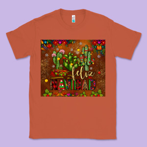 Feliz Navidad Cactus Classic Tee Designed By Jahusdesignshop