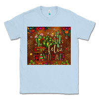 Dusty Blue feliz navidad cactus Classic Tee - JahusDesignShop