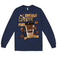 Navy energy coffee fuel station Long Sleeve Tee - Artiststas