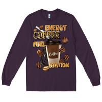 Plum energy coffee fuel station Long Sleeve Tee - Artiststas