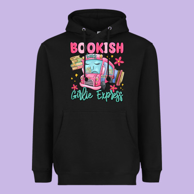Bookish Girlie Express Heavyweight Hoodie Designed By Maliassmallbusiness