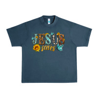 Midnight Navy jesus saves Urban Heavy Tee - HRA Design Shop