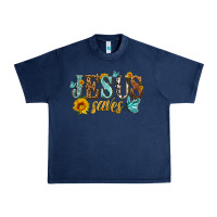 Navy jesus saves Urban Heavy Tee - HRA Design Shop