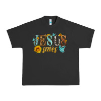 Pigment Black jesus saves Urban Heavy Tee - HRA Design Shop