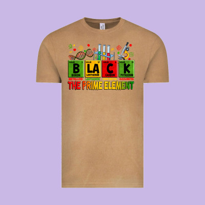 Black The Prime Element Juneteenth Vintage Tee Designed By Zillion Design Studio