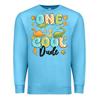 Ocean Blue one cool dude Premium Sweatshirt - MaliasSmallBusiness