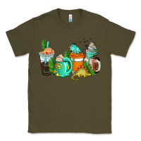 Army Green dinosaur coffee cups Classic Tee - AdoDesignShop