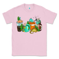 Bubblegum Pink dinosaur coffee cups Classic Tee - AdoDesignShop