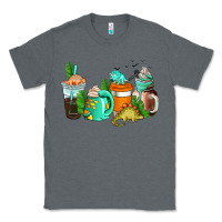 Charcoal Heather dinosaur coffee cups Classic Tee - AdoDesignShop