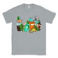 Heather Grey dinosaur coffee cups Classic Tee - AdoDesignShop