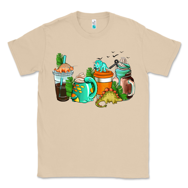 Dinosaur Coffee Cups Classic Tee by AdoDesignShop | Teevron