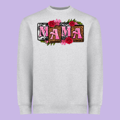 Mama With License Letters Mothers Day Heavyweight Sweatshirt Designed By Texasbilliewilder