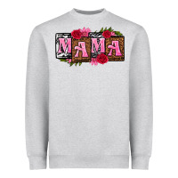 Heather Grey mama with license letters mothers day Heavyweight Sweatshirt - texasbilliewilder