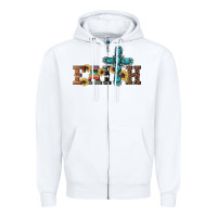 White western gemstone cross faith Zipper Hoodie - Artiststas