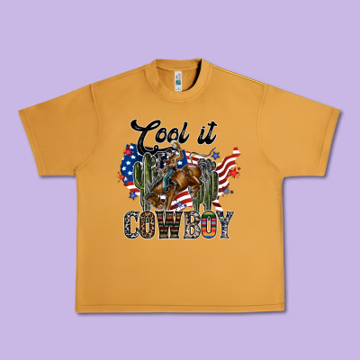 Cool It Cowboy Urban Heavy Tee Designed By Sublimationcraftshop