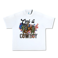 White cool it cowboy Urban Heavy Tee - SublimationCraftShop