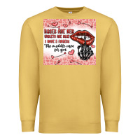 Antique Gold roses are red violets are blue i have 5  fingers t Premium Sweatshirt - MaliasSmallBusiness