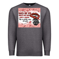 Charcoal Heather roses are red violets are blue i have 5  fingers t Premium Sweatshirt - MaliasSmallBusiness