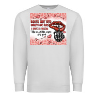 Dove Grey roses are red violets are blue i have 5  fingers t Premium Sweatshirt - MaliasSmallBusiness