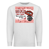 Oatmeal Heather roses are red violets are blue i have 5  fingers t Premium Sweatshirt - MaliasSmallBusiness