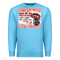 Ocean Blue roses are red violets are blue i have 5  fingers t Premium Sweatshirt - MaliasSmallBusiness