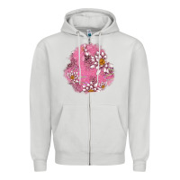 Dove Grey lotus patches Zipper Hoodie - AdoDesignShop