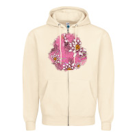 Sandshell lotus patches Zipper Hoodie - AdoDesignShop