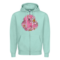 Seafoam lotus patches Zipper Hoodie - AdoDesignShop
