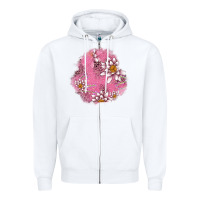 White lotus patches Zipper Hoodie - AdoDesignShop