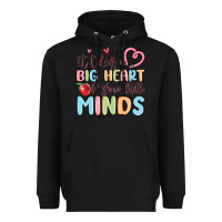 Black it takes a big heart for shape little minds Heavyweight Hoodie - MaliasSmallBusiness