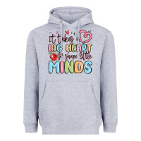 Heather Grey it takes a big heart for shape little minds Heavyweight Hoodie - MaliasSmallBusiness